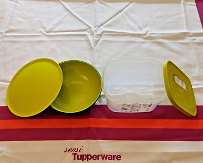 TUPPERWARE SET 2 GRÜNE PRODUKTE: SCHÜSSEL ELEGANZ + VENTSMART HOCH.. ANGEBOT!