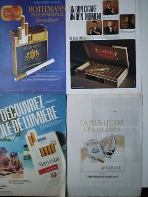 Lot 4 Print Ad Cigarettes 