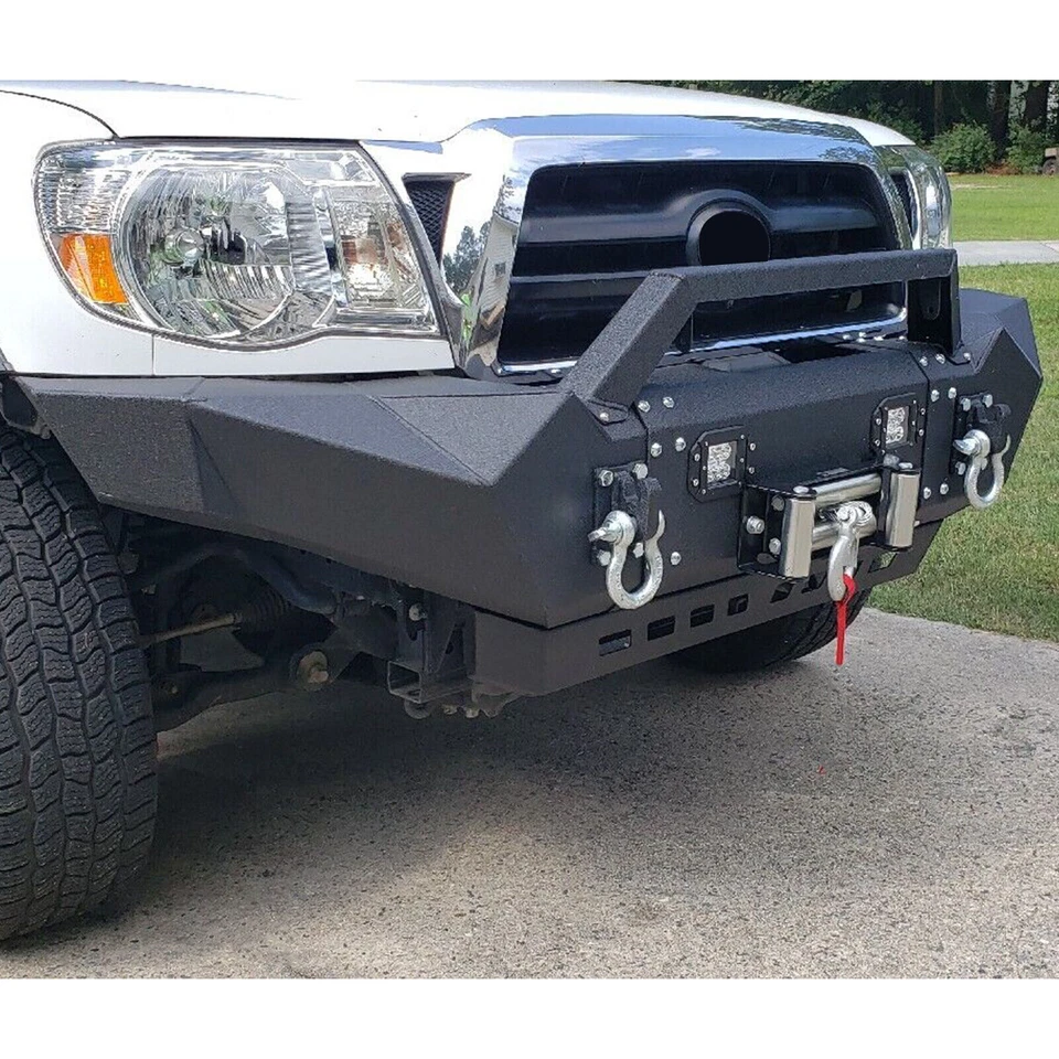 Front/ Rear Bumper W/ LED Lights & D-Rings For Toyota Tacoma 2005-2015 - Image 3 of 4