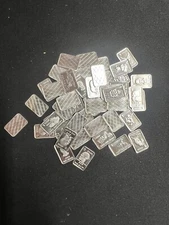 1 Gram Silver Bar - Mint Varies - .999 Fine 50 Total Grams