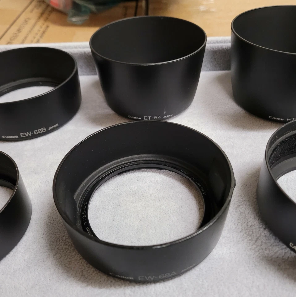 Used Lot 6x Canon Camera Lens Hood EW-68A EW-68B ET-54 ET-60 Canonet BL153 - image 4 of 4