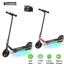 Kids Electric Scooter 150W LED Display Double Brake E-Scooter Gift For Ages 6-14