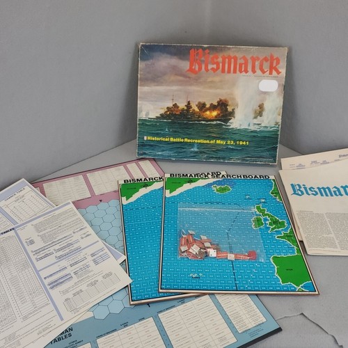 Vintage Avalon Hill 1978 Bismarck WW2 Board Game SOME PIECES MISSING - Picture 4 of 8