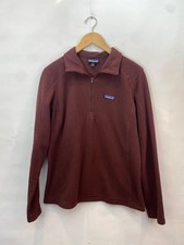 Patagonia Women's Micro D 1/4 Zip Fleece Pullover Maroon Sequoia Red Size Large