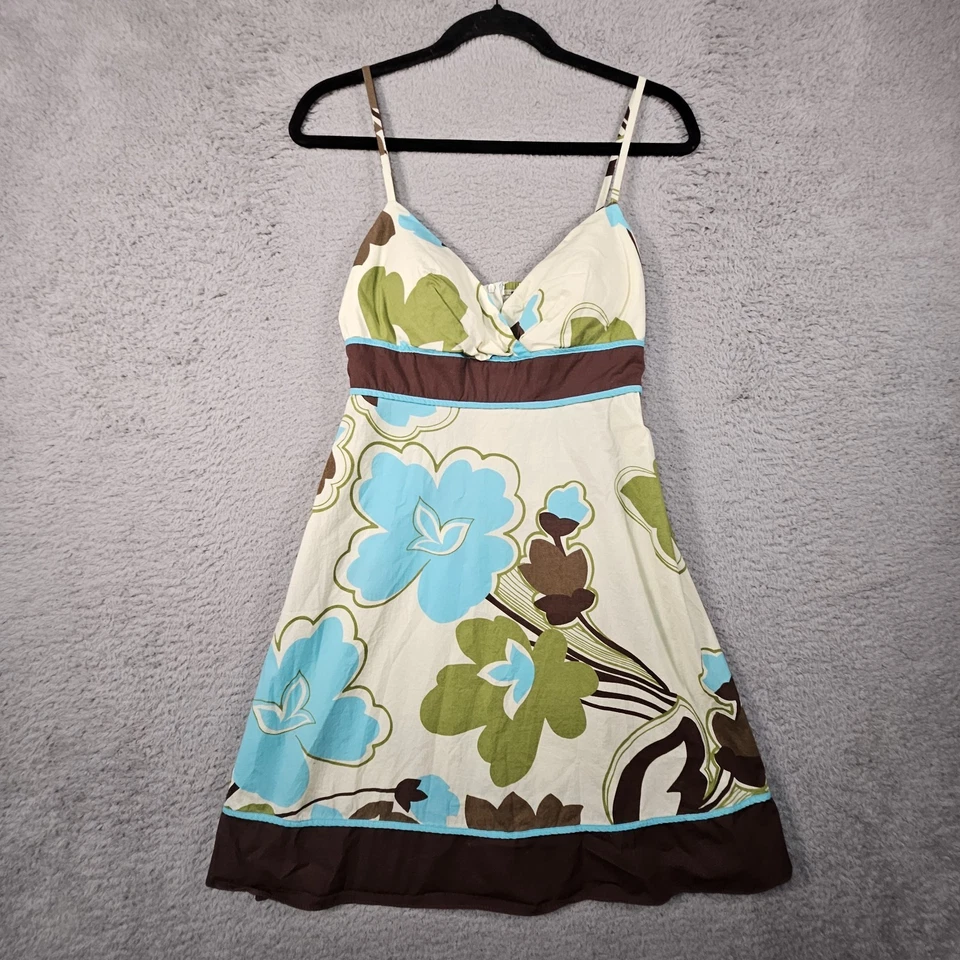 Vtg City Triangles Babydoll Dress Sz 9 Fairy Floral Regency Soft Girl Y2K 90s - Image 2 of 4