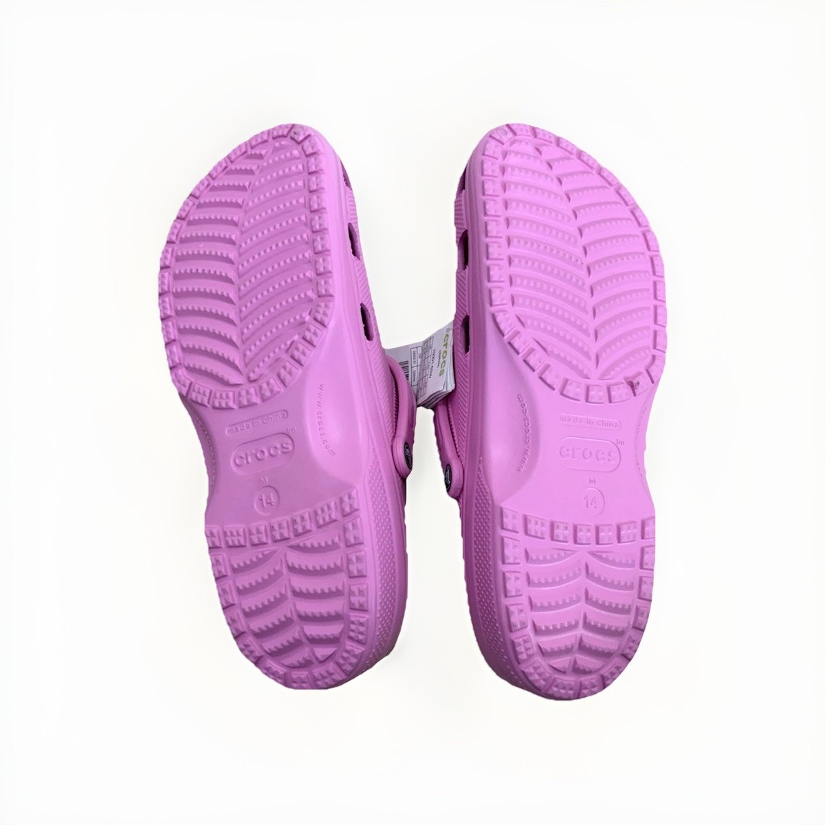 New Crocs Classic Clogs Shoes Slides Pink Men Sz 14 Women Sz 