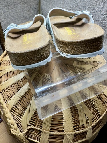 Sandali Birkenstock donna EU 38 US 7-7,5 shakina argento fibbia pelle - Foto 7 di 10