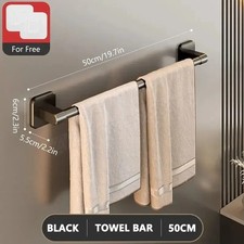 30/40/50cm Single Single Towel Rail Rack Holder Wall Mounted Bathroom Kitchen UK