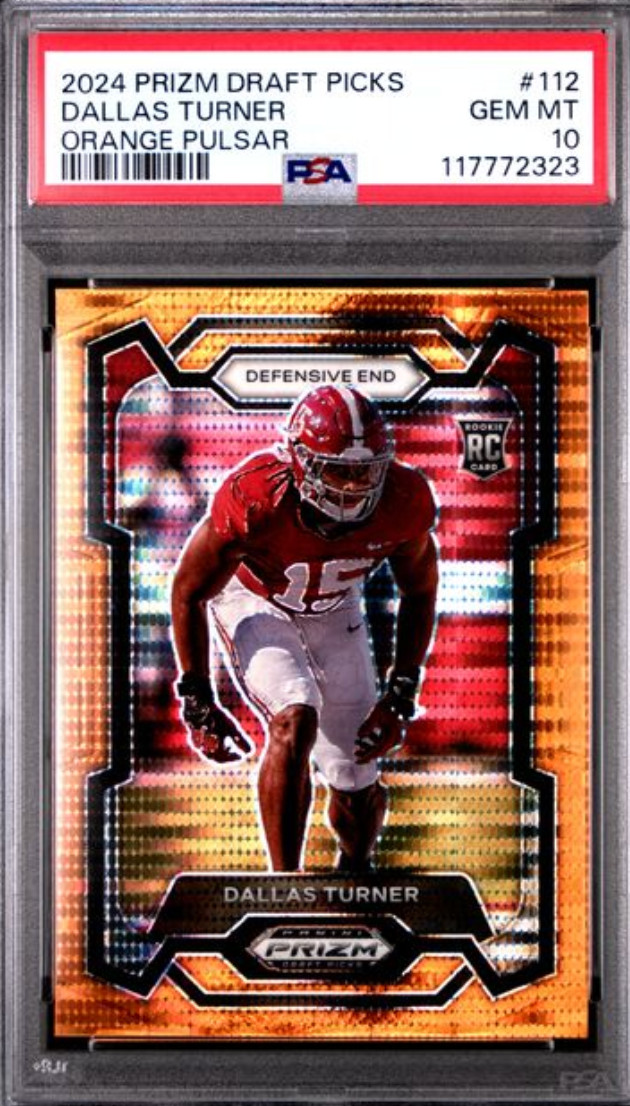 Dallas Turner Panini Prizm Draft Picks #112 Orange Pulsar