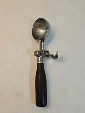 Antique HAMILTON BEACH 1930s Ice Cream Scoop Weighted Black Patent # Racine WI