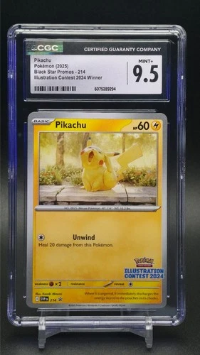 2025 Pokemon Pikachu Black Star Promo Illustration Contest 2024 SVP 214 CGC 9.5