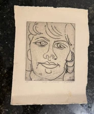 AP Aquatint Self portrait Francoise Gilot Style Signed 