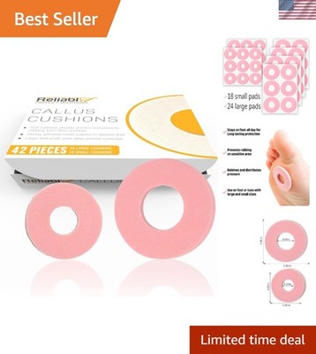 Multi-Size 42-Piece Foam Pads for Callus Relief - Stay Active & Comfortable