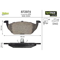 Valeo 872974 Bremsbelagsatz FüR VW LT 28 35 1I LT 28 46 1I 2DA 2DD 2DH 2DC 2DF