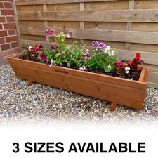 Woodside Wooden Garden Planter Plant/Flower Trough Container Box