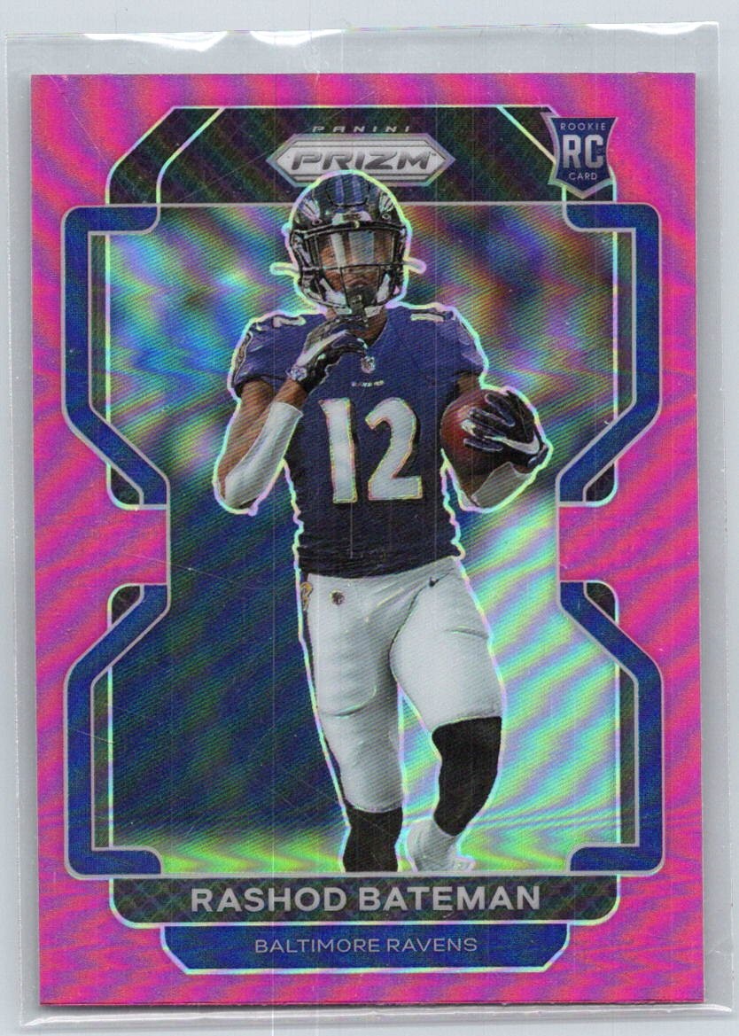 2021 Panini Prizm #340 Rashod Bateman Pink Rookie