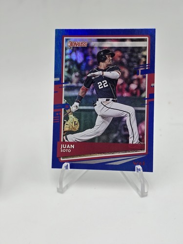 2020 Panini Donruss - Photo Variation Juan Soto #162 Holo Blue Navy Jersey - Picture 1 of 2