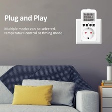 .Digital Thermostat Plug Socket Reptile Temperature Controller Outlet Plug 230V