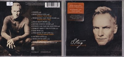 Sting   Sacred Love CD A&M Records
