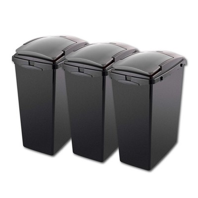 Addis 3er Set Hauswirtschaftsraum Recycling Lagerlösung 40ltr Abfalleimer