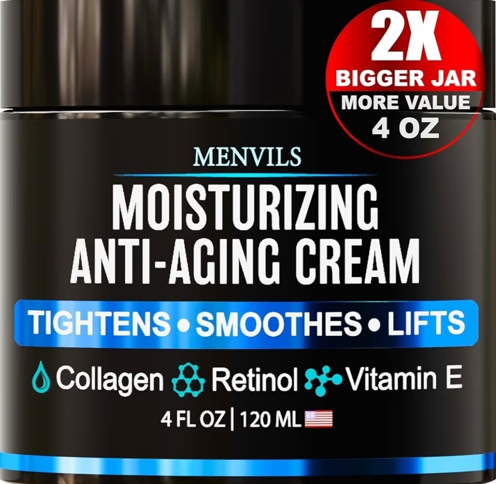 NUEVO Crema Facial Para Hombres Antiedad Con ColágenoY Retinol Para Rejuvenecedor