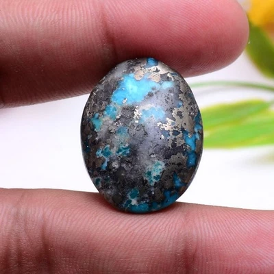 42.20 CT Natürlich Persisch Türkis Unbehandelt Oval Cabochon Anhänger Größe - Bild 1 von 4