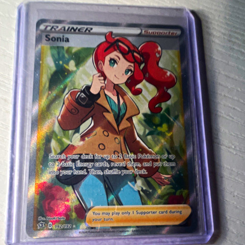 The Pokémon Company Sonia Full Art Holo Ultra Rare Rebel Clash 192/192 ENG