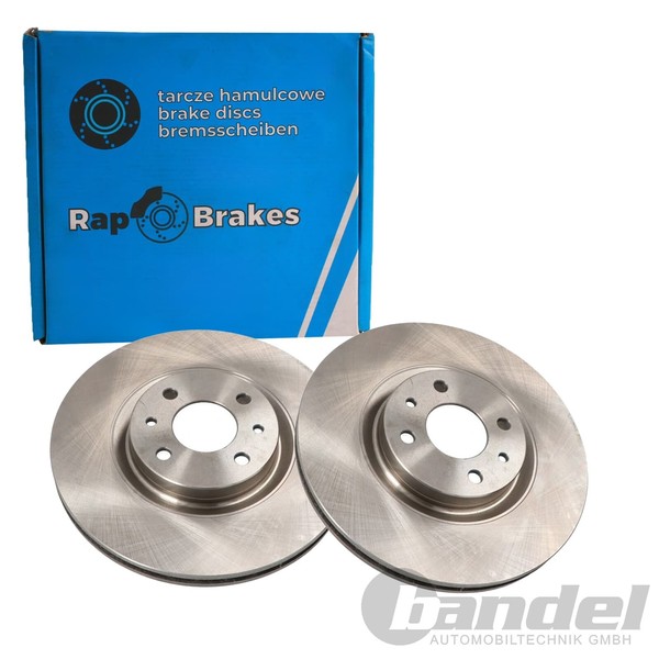 2X RAP Brakes Bremsscheiben 284Mm BelÜFtet Vorne Passend FüR Alfa Romeo 145 146-image
