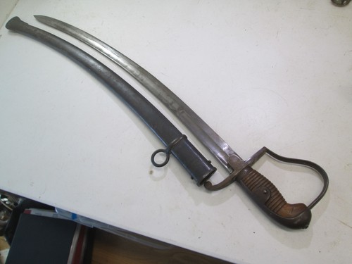 WW1 GEMAN HEAVY ARTILLERY SWORD & SCABBARD DATED 1916 MINTY JUNG MAKER #L36