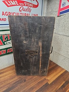 K569 Small Rare Antique Stanley Sweetheart Wood Tool box 19 x 11 x 4 No. 904