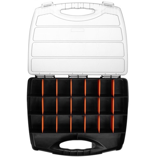 Screw Organiser DIY Storage Case, Small Parts Tool Box, 18 Divider Inserts UK - Picture 5 of 9