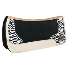79HS Hilason Western Wool Felt Horse Saddle Pad Zebra Print Leather