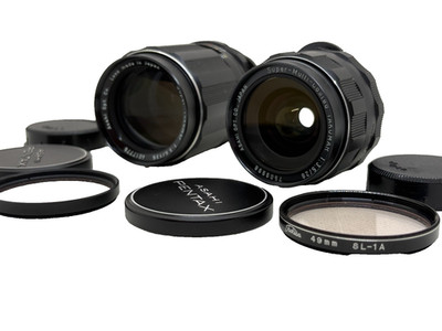【MINT】 Asahi Opt. Pentax 2 Lenses 28mm F3.5 135mm F3.5 for M42 Screw Mount Japan
