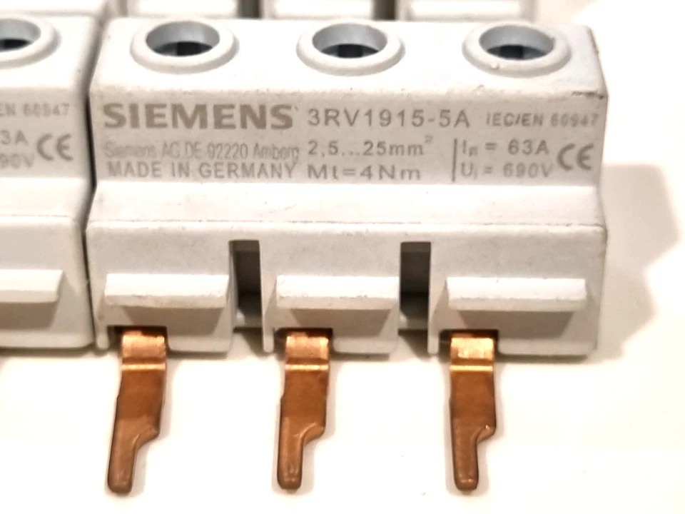 9Pcs.SIEMENS 3RV1915-5A Feed-In Terminal - Image 3 of 3