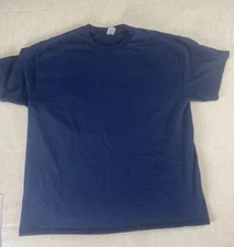 Gildan T-Shirt Mens XL Blue Ultra Cotton Crew Neck Short Sleeve Pullover