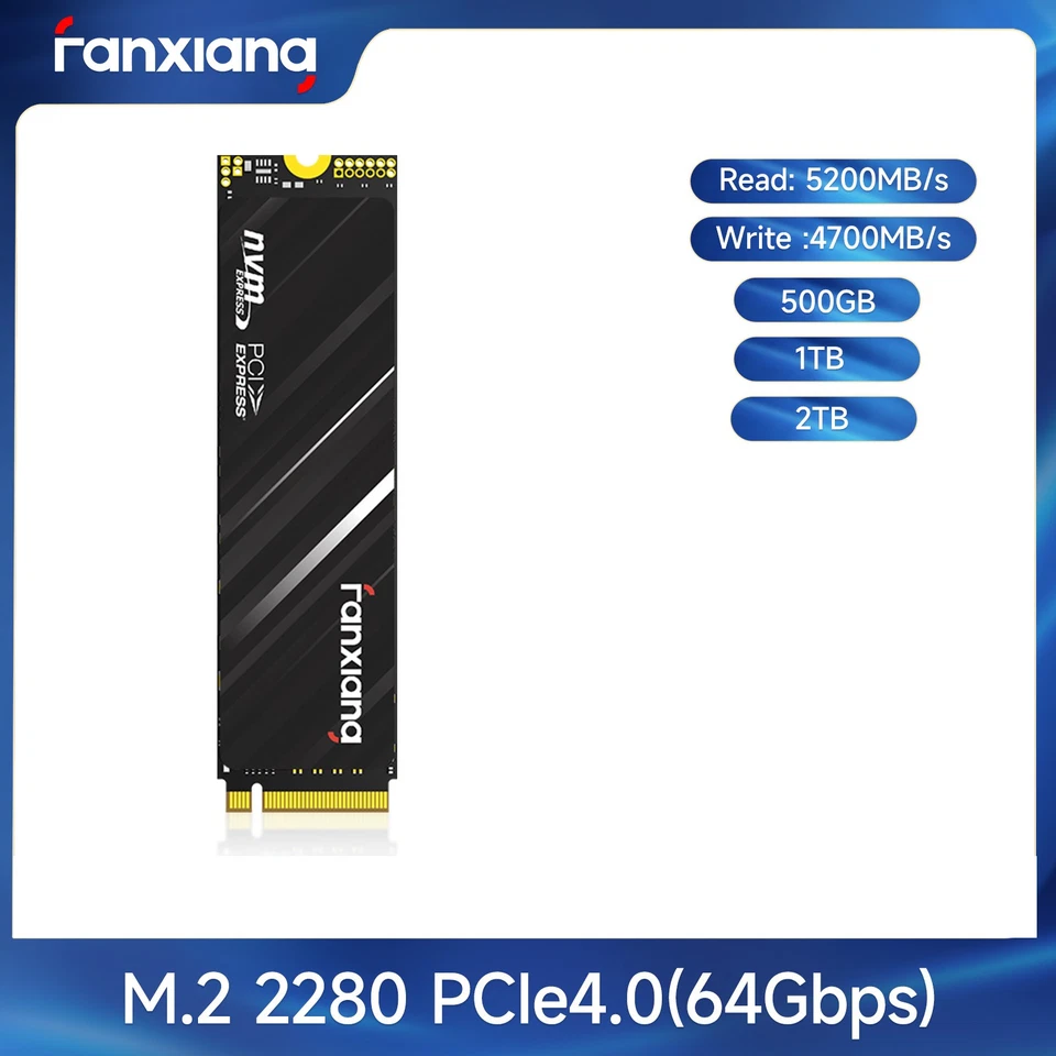 Fanxiang PCIe Gen 4 Interne SSD 4TB Gaming PS5 Festplatte M.2 Solid State Drive - Bild 2 von 4
