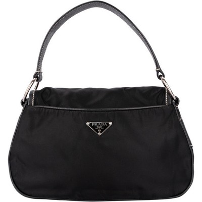Prada Black Nylon Triangle Shoulder Bag