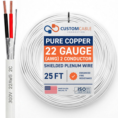 Custom Cable Connection 22 Gauge Wire 22 Awg - 2 Conductor Stranded Copper