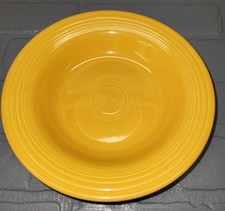 Vintage FIESTA 8.25" Deep Plate or Rim Soup Bowl - Yellow (1 of 2)