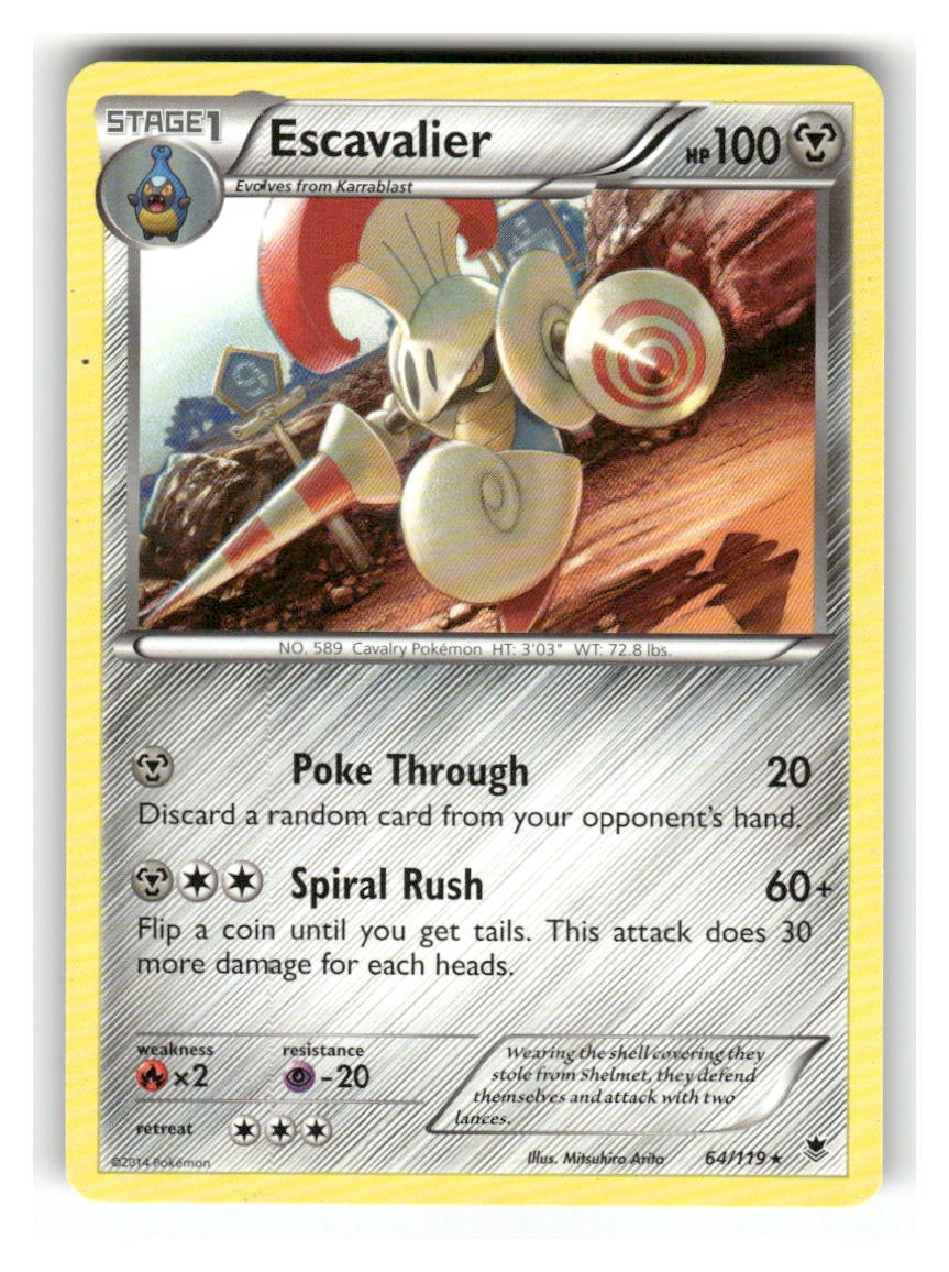 Escavalier 64/119 Rare Phantom Forces Pokemon Lightly Played