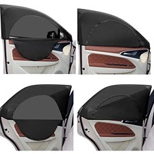 4 Pcs Car Window Shades Screen Breathable Car Side Windows 19-25 In, 22-45 In