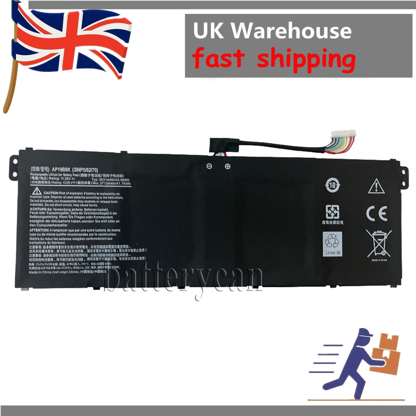 AP19B8K Battery for Acer Aspire A314-22 A315-23 A315-23G A315-58 A317-52