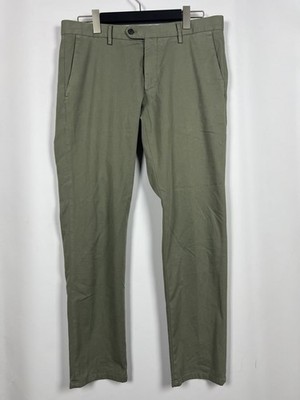 BOGGI MILANO Olive Green Straight Regular Dress Pants Size 50