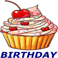 30 Custom Happy Birthday Love Cupcake Personalized Address Labels