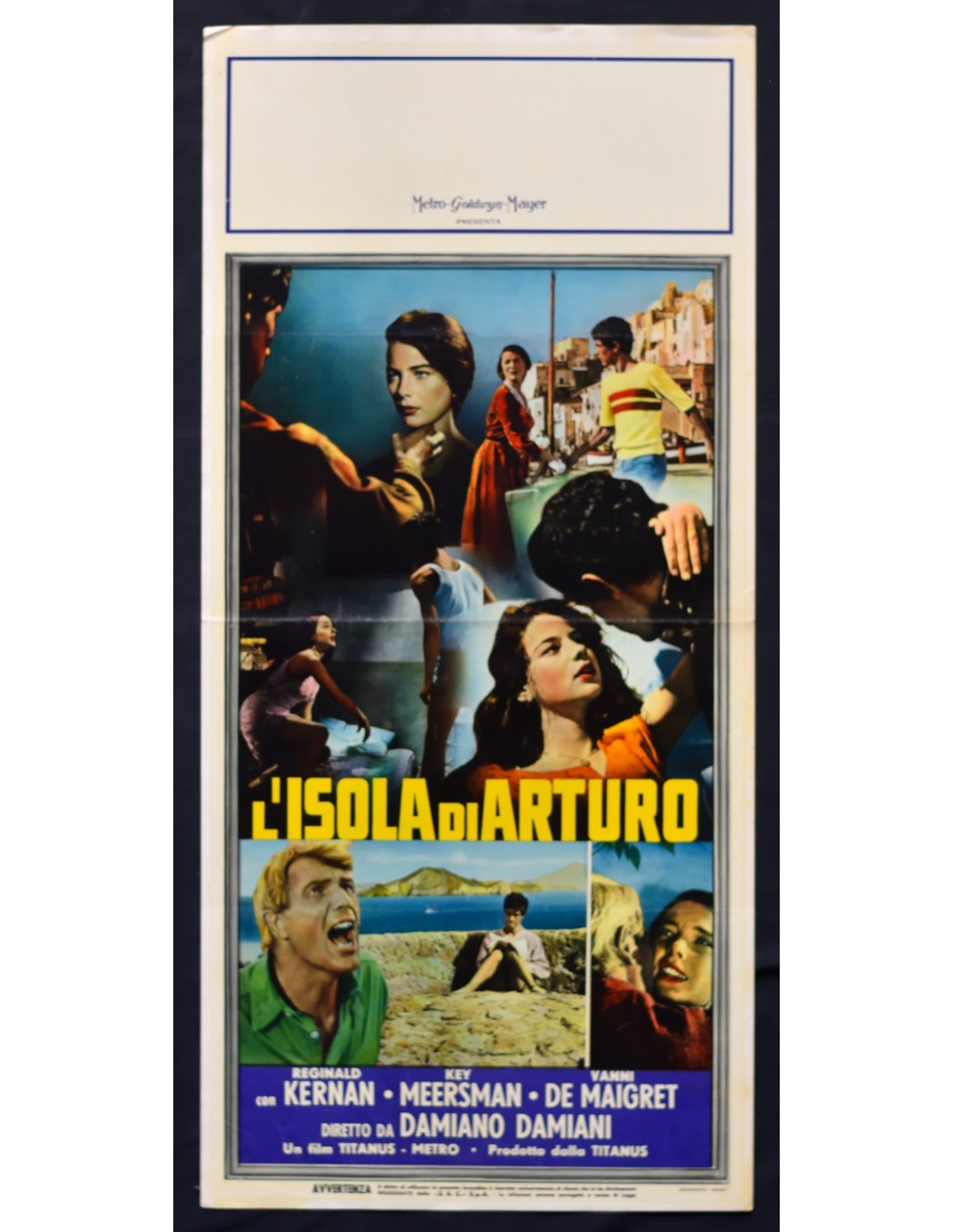 Locandina originale film L'isola di Arturo (1962) - Regia di Damiano Damiani