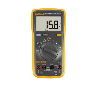 Fluke 15BMAX Digital Multimeter Audible/Visual Alarm CATIII 600V AC/DC