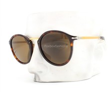Persol 3309-S 24/57 Sunglasses Polished Brown Havana Gold Brown Polarized w/case