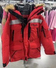 RLX Ralph Lauren Arctic Tech Taffeta Fur Hooded Padded Winter Parka Coat Large