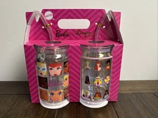 Barbie x Dragon Glassware Limited Edition Set of Two Drinking Glasses with Straw