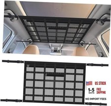 Upgrade Car Ceiling Cargo Net Pocket with Zip,Double Layers Avoid Sagging Roof